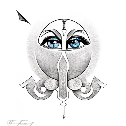 Eye of Ra tattoo design idea
