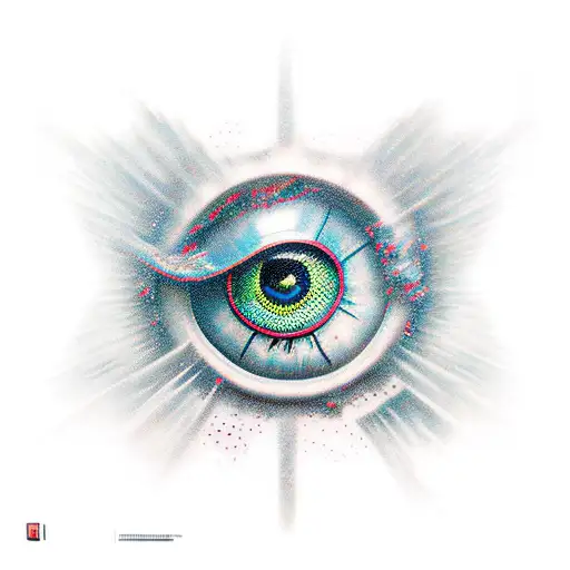fortnite red eye tattoo design idea