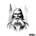 John muir face tattoo design idea