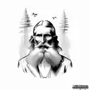 John muir face tattoo design idea