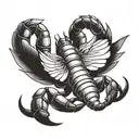 scorpion with wings wrapped tattoo design idea