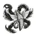 scorpion with wings wrapped tattoo design idea