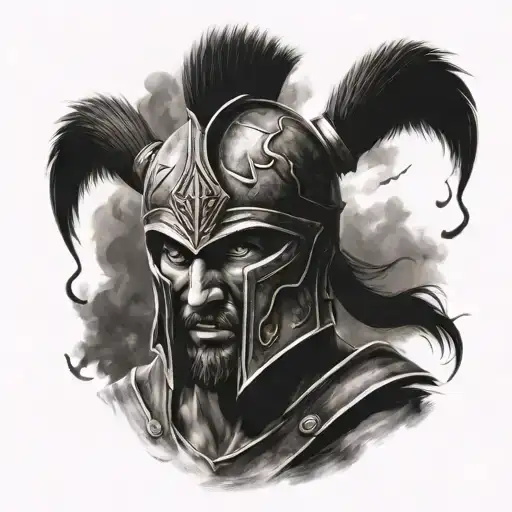 spartan warrior tattoo design idea