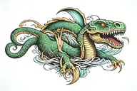 loch ness monster tattoo design idea