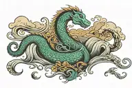 loch ness monster tattoo design idea