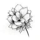 State of Oregon, minimalist mountains, small flowers tattoo design idea