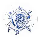 clock, blue bandana, blue roses, watching over you tattoo design idea