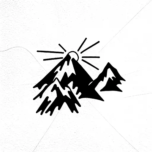 mount everest tattoo design idea