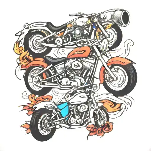 cars motorbikes planes tattoo design idea