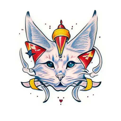 pussy lips tattoo design idea