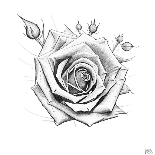 red roses with the word Leonard street 3 tattoo design idea