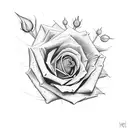 red roses with the word Leonard street 3 tattoo design idea