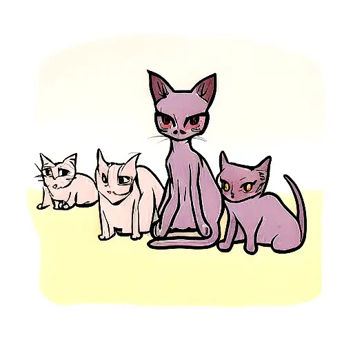 sphynx cat tattoo design idea