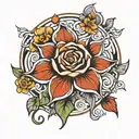 Aaron flower  tattoo design idea
