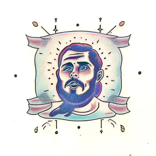 John the Baptizer with Number 24 tattoo design idea