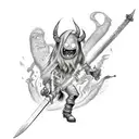 adventure time demon sword  tattoo design idea