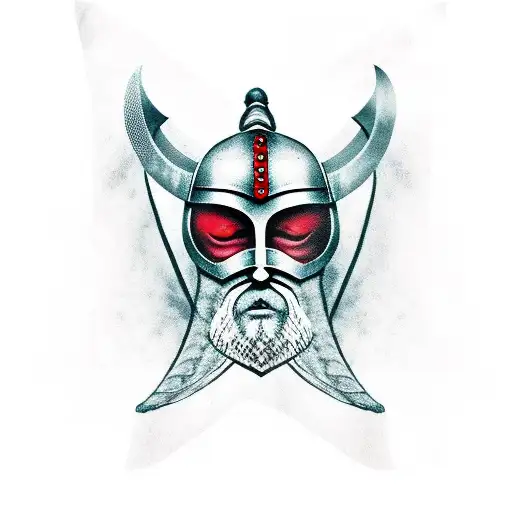 Humble yet fierce Viking warrior alongside Wednesdays crows tattoo design idea
