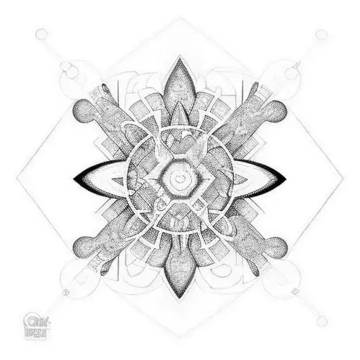 dmt molecule tattoo design idea