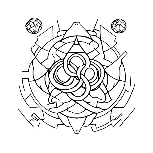 dmt molecule tattoo design idea