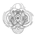 dmt molecule tattoo design idea