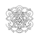 dmt molecule tattoo design idea