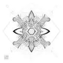 dmt molecule tattoo design idea