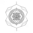 dmt molecule tattoo design idea