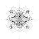 dmt molecule tattoo design idea