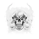 Drinking skeletons tattoo design idea