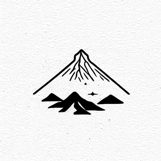 A combination of volcano and ice tattoo design idea