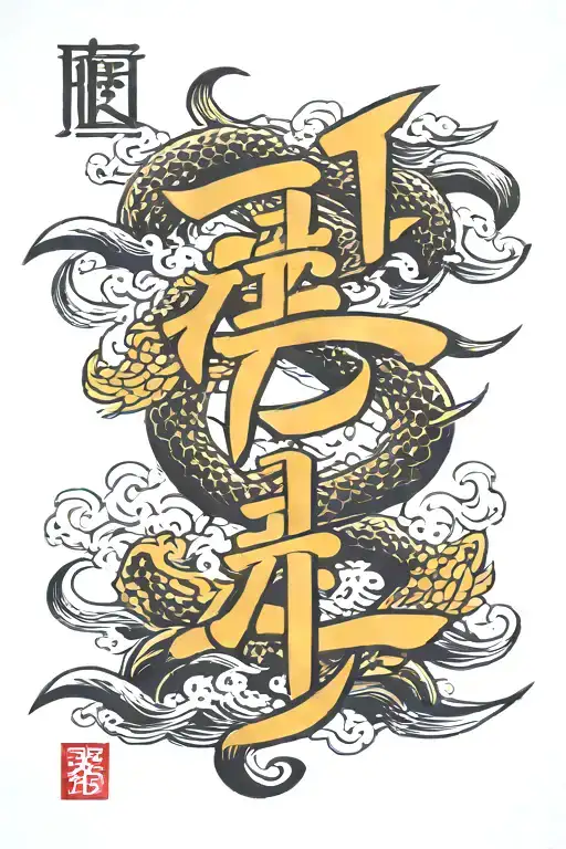strenght kanji symbol tattoo design idea