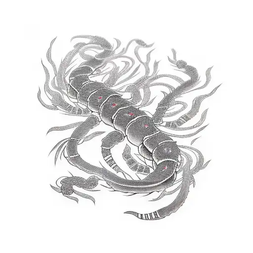 centipede  tattoo design idea