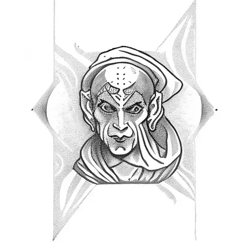 tarot card of an jester with the title fool tattoo design idea