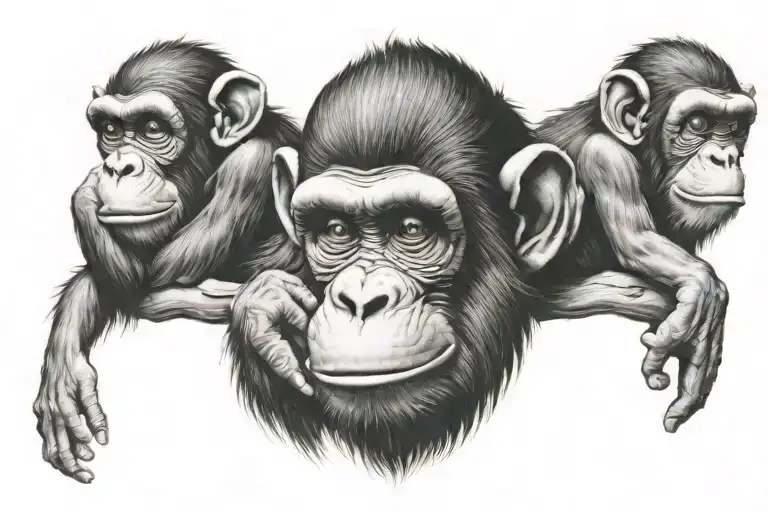 3 wise monkeys Very nice tattoo design idea
