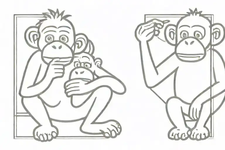 3 wise monkeys Very nice tattoo design idea