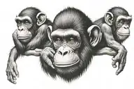 3 wise monkeys Very nice tattoo design idea