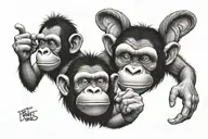 3 wise monkeys Very nice tattoo design idea