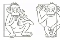 3 wise monkeys Very nice tattoo design idea