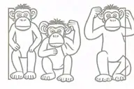 3 wise monkeys Very nice tattoo design idea