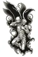 Praying Angel tattoo design idea
