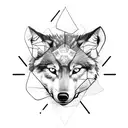 Wolf,dice tattoo design idea