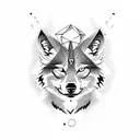 Wolf,dice tattoo design idea