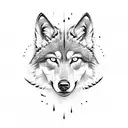 Wolf,dice tattoo design idea