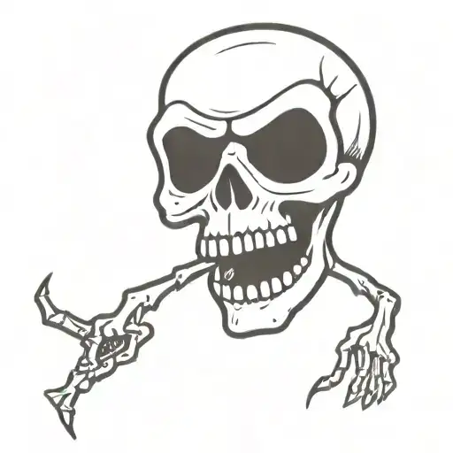 Cartoon Skull tattoo design idea