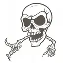 Cartoon Skull tattoo design idea