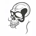 Cartoon Skull tattoo design idea