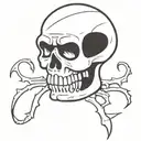 Cartoon Skull tattoo design idea