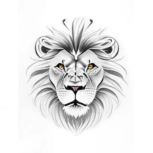 angry lion wearing a helmet tattoo design idea