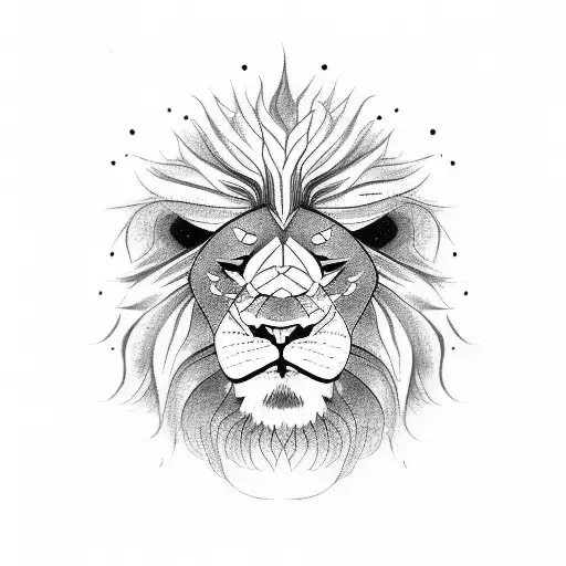 angry lion wearing a motorcycle helmet tattoo design idea