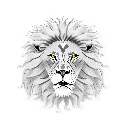 angry lion wearing a helmet tattoo design idea
